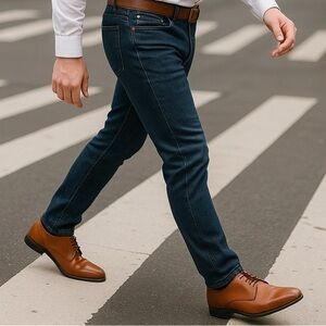 Perry Ellis Men’s Brown Leather Dress Shoes – Size 10 – Classic Lace-Up NWT
